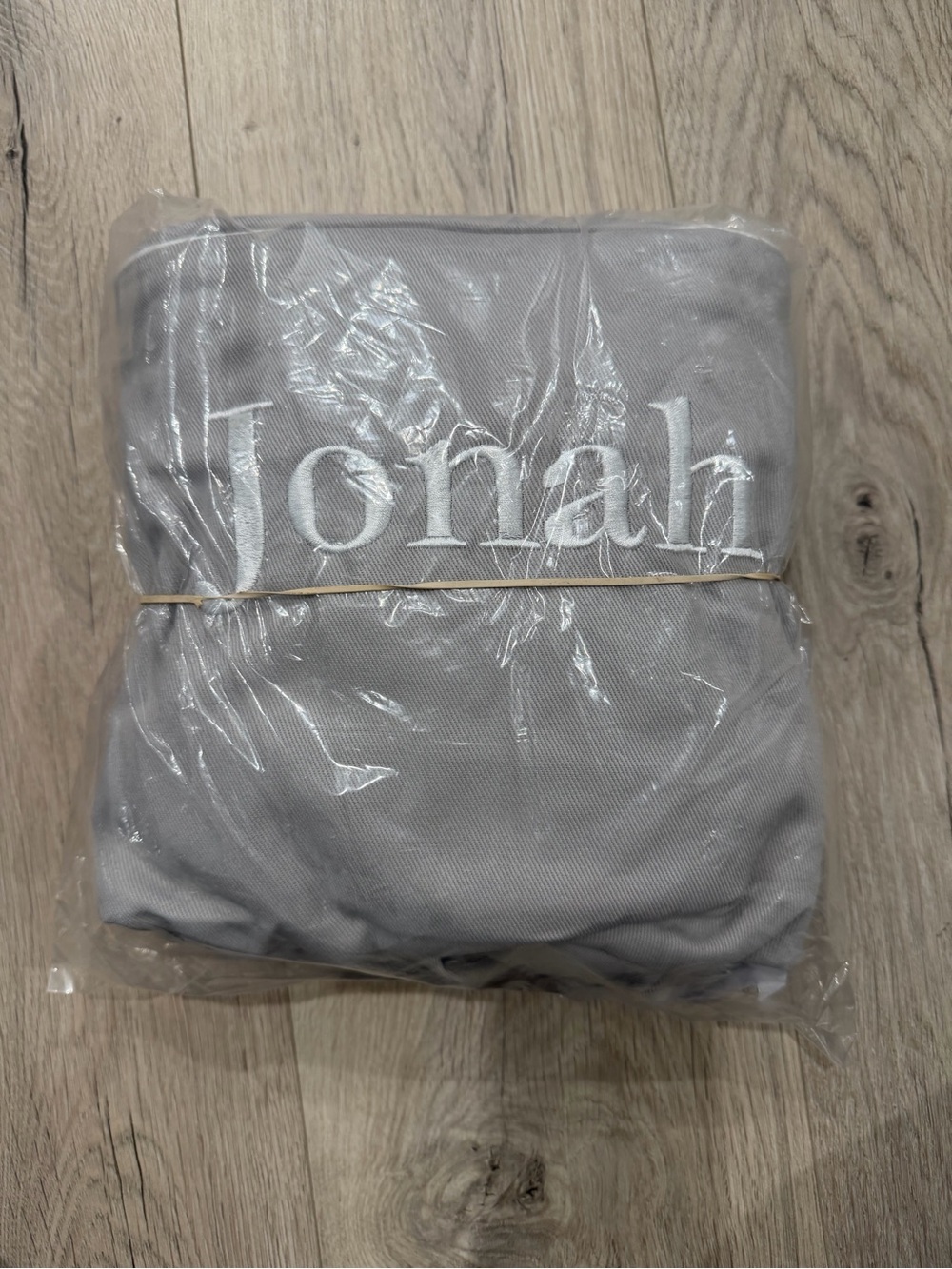 New Personalized Jonah Pottery Barn Anywhere Chair cover white piping - Gray